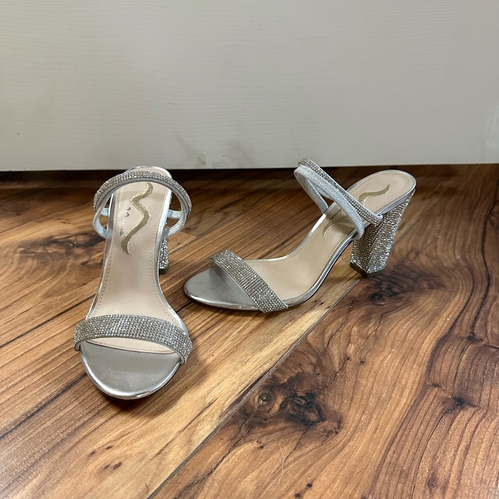 Silver Sparkle Heels